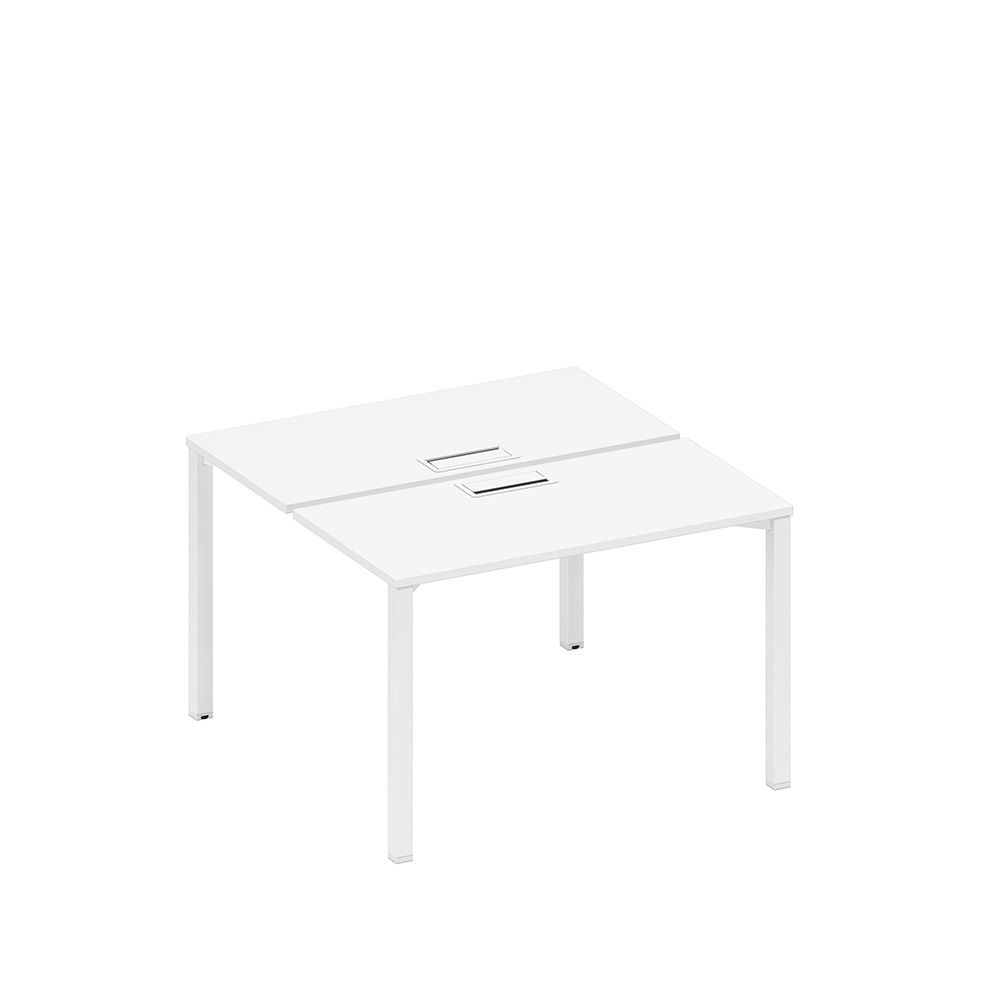 Рабочая станция на металлокаркасе, столешницы с заглушкой (2*120)