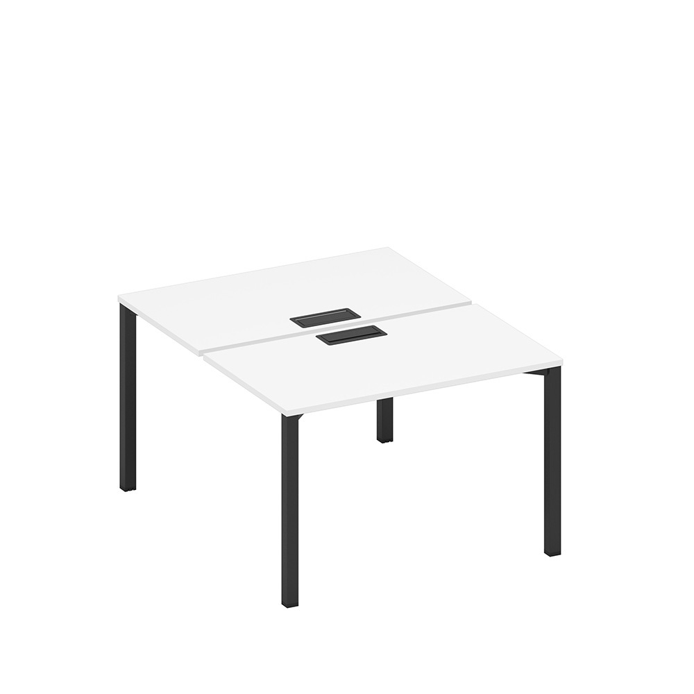 Рабочая станция на металлокаркасе, столешницы с заглушкой (2*120)