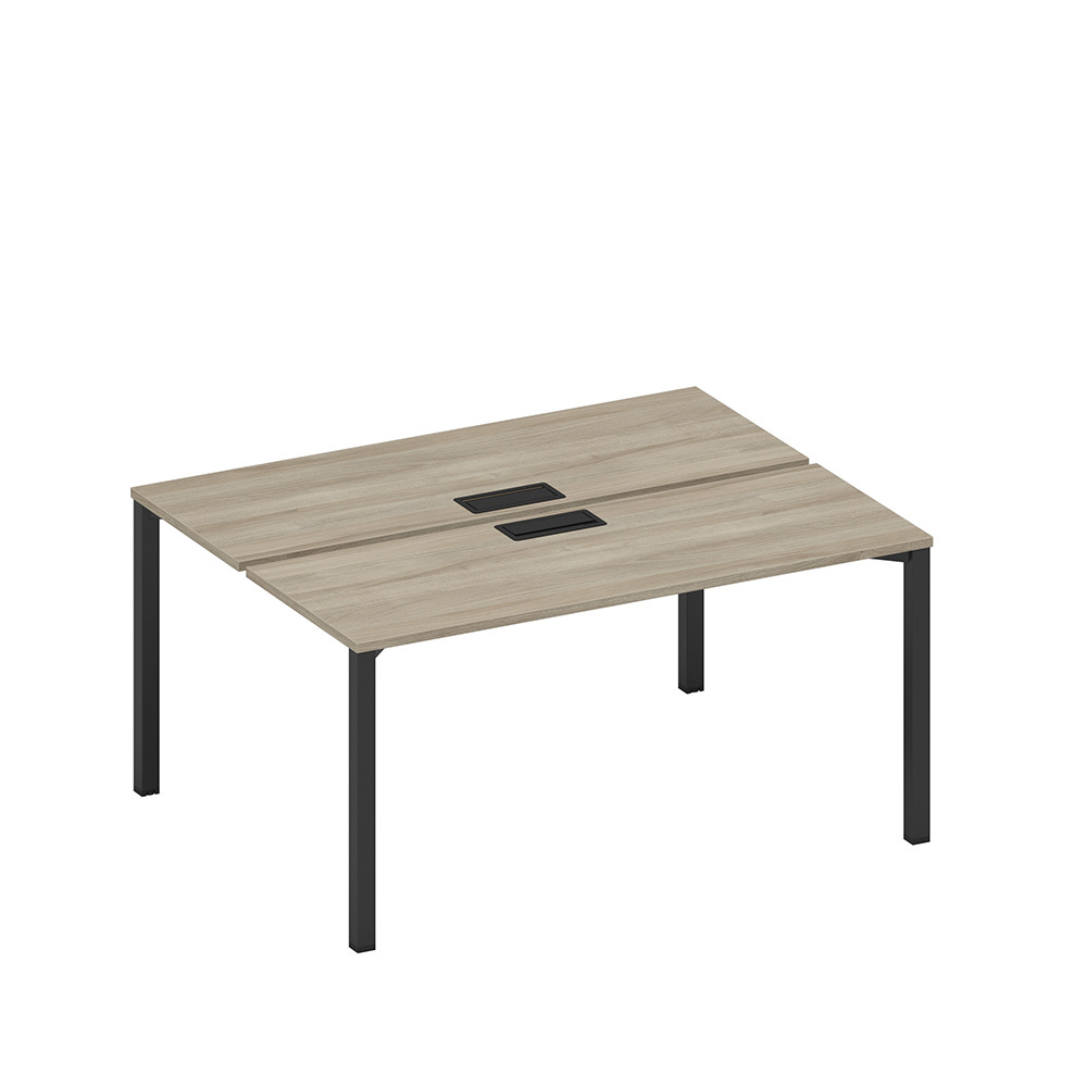 Рабочая станция на металлокаркасе, столешницы с заглушкой (2*160)