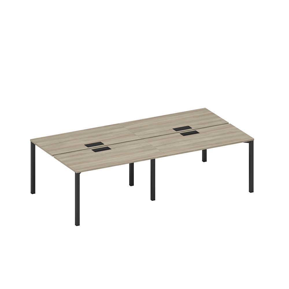 Рабочая станция на металлокаркасе, столешницы с заглушкой (4*140)