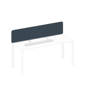 Экран настольный фронтальный тканевый с мягким наполнителем с кабель-каналом