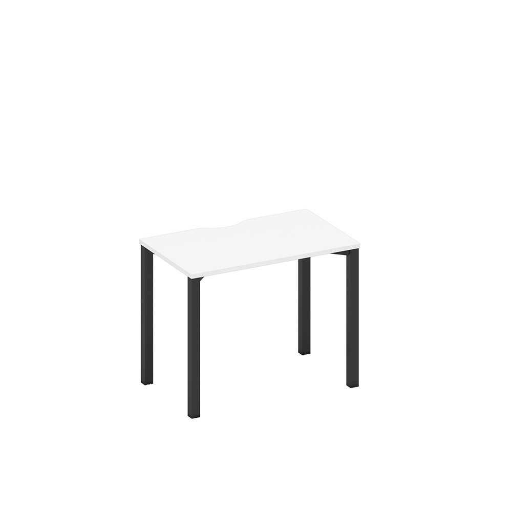 Стол письменный на металлокаркасе, столешница с вырезом