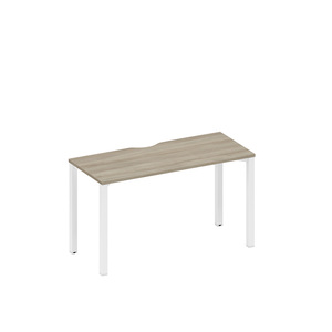 Стол письменный на металлокаркасе, столешница с вырезом