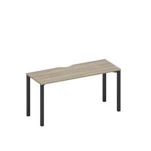 Стол письменный на металлокаркасе, столешница с вырезом