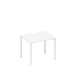 Стол письменный на металлокаркасе, столешница с вырезом