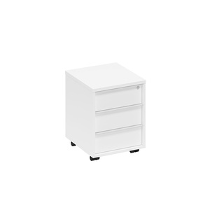 Тумба выкатная 3-х ящичная с центральным замком и ручкой-профилем